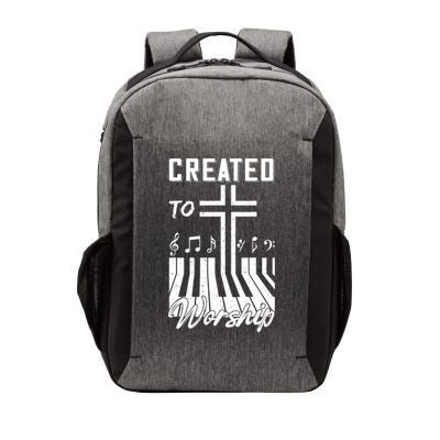 Created To Worship Funny Christian Pianist Vector Backpack