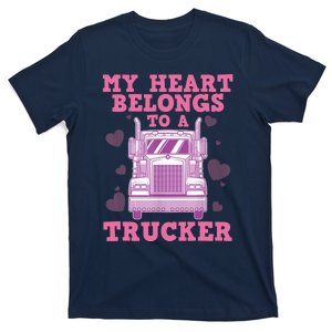 Cool Truckers Wife Gift For Wo Funny Truck Driver Girl T-Shirt