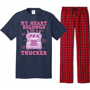 Cool Truckers Wife Gift For Wo Funny Truck Driver Girl Pajama Set