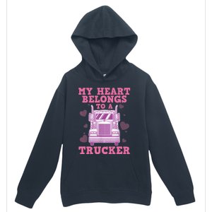 Cool Truckers Wife Gift For Wo Funny Truck Driver Girl Urban Pullover Hoodie