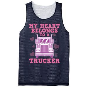 Cool Truckers Wife Gift For Wo Funny Truck Driver Girl Mesh Reversible Basketball Jersey Tank