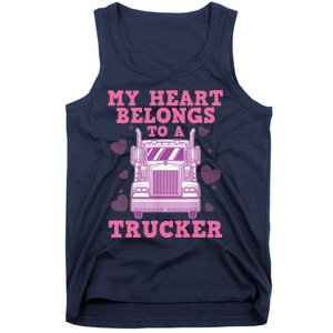 Cool Truckers Wife Gift For Wo Funny Truck Driver Girl Tank Top