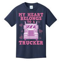 Cool Truckers Wife Gift For Wo Funny Truck Driver Girl Kids T-Shirt