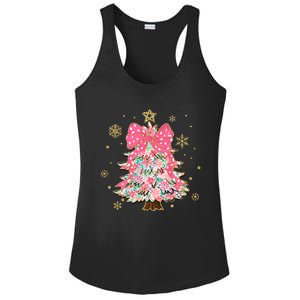 Christmas Tree With Snowflakes And Bow Ladies PosiCharge Competitor Racerback Tank