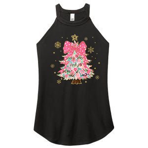 Christmas Tree With Snowflakes And Bow Women's Perfect Tri Rocker Tank