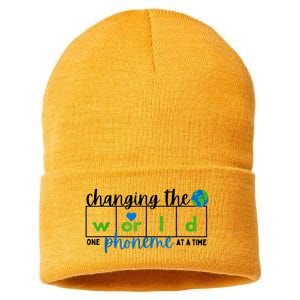 Changing The World One Phoneme At A Time Science Of Reading Sustainable Knit Beanie