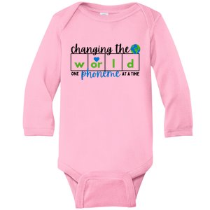 Changing The World One Phoneme At A Time Science Of Reading Baby Long Sleeve Bodysuit