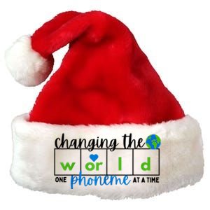 Changing The World One Phoneme At A Time Science Of Reading Premium Christmas Santa Hat