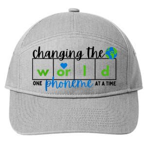 Changing The World One Phoneme At A Time Science Of Reading 7-Panel Snapback Hat