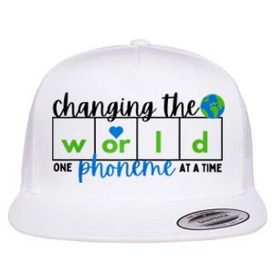 Changing The World One Phoneme At A Time Science Of Reading Flat Bill Trucker Hat