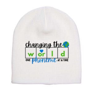 Changing The World One Phoneme At A Time Science Of Reading Short Acrylic Beanie