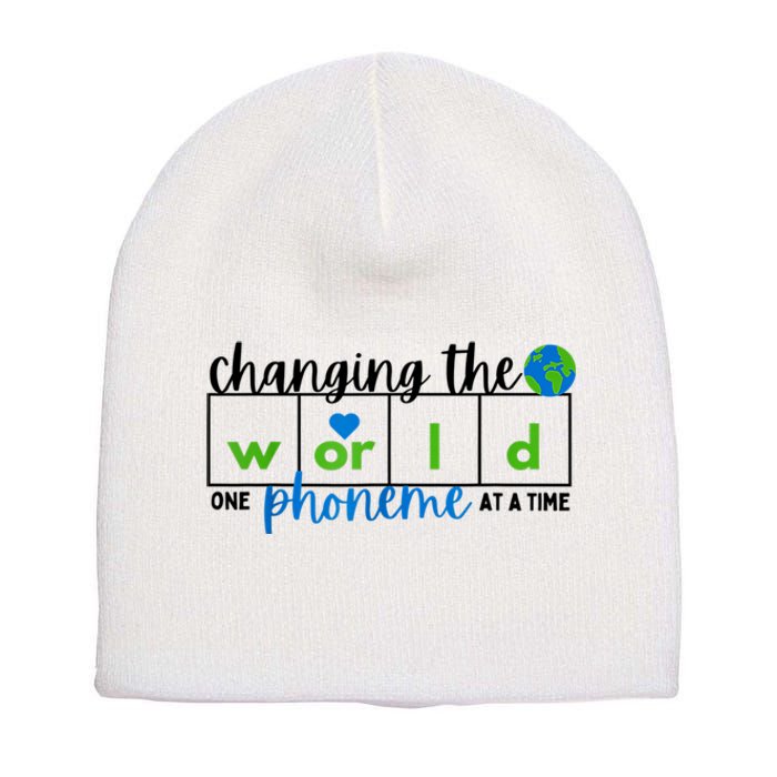 Changing The World One Phoneme At A Time Science Of Reading Short Acrylic Beanie