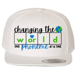 Changing The World One Phoneme At A Time Science Of Reading Wool Snapback Cap