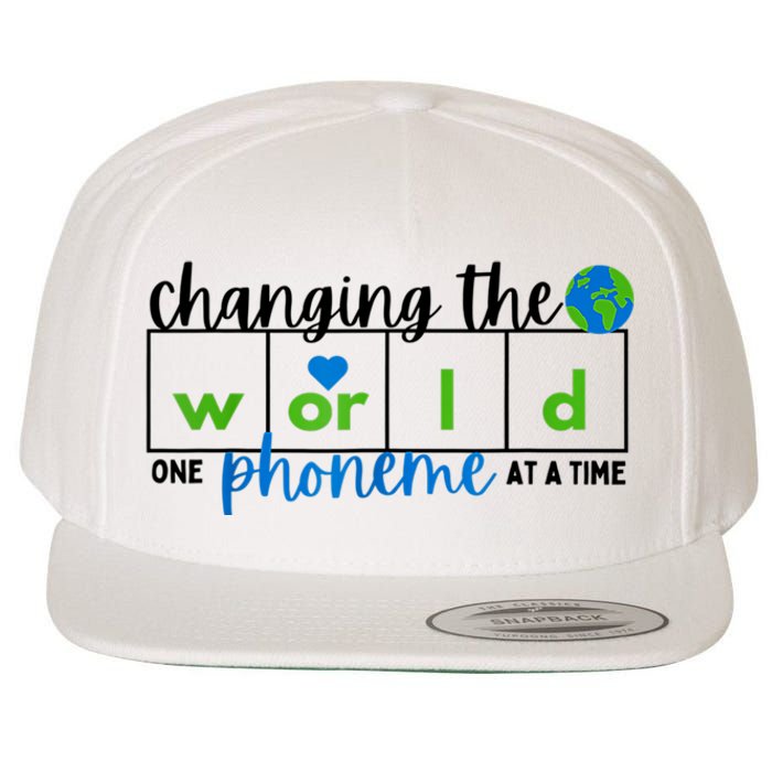 Changing The World One Phoneme At A Time Science Of Reading Wool Snapback Cap