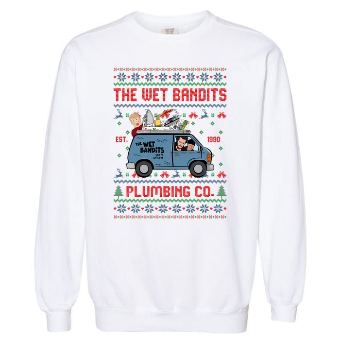 Cool The Wet Bandits Plumbing Company Garment-Dyed Sweatshirt