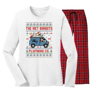 Cool The Wet Bandits Plumbing Company Women's Long Sleeve Flannel Pajama Set 