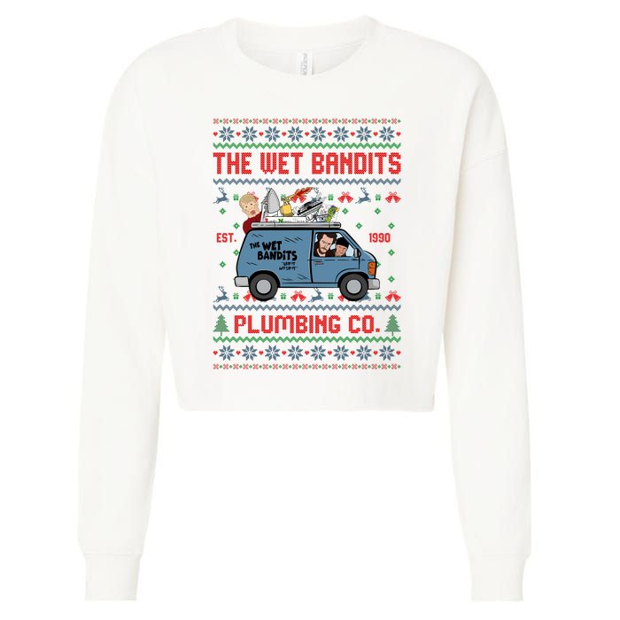 Cool The Wet Bandits Plumbing Company Cropped Pullover Crew