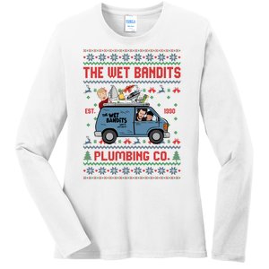 Cool The Wet Bandits Plumbing Company Ladies Long Sleeve Shirt