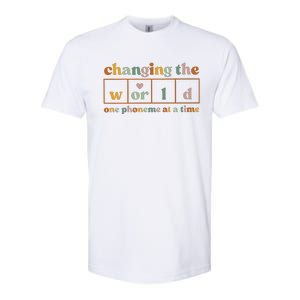 Changing The World One Phoneme At A Time Kindergarten Teacher Softstyle CVC T-Shirt