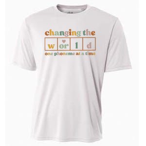 Changing The World One Phoneme At A Time Kindergarten Teacher Cooling Performance Crew T-Shirt