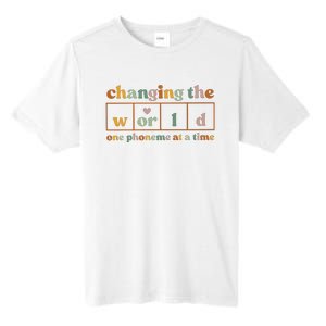 Changing The World One Phoneme At A Time Kindergarten Teacher Tall Fusion ChromaSoft Performance T-Shirt