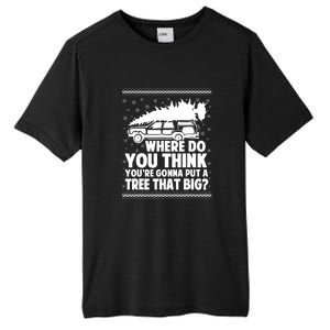 Christmas Tree Where Do You Think Youre Gonna Put A Tree That Big Tall Fusion ChromaSoft Performance T-Shirt