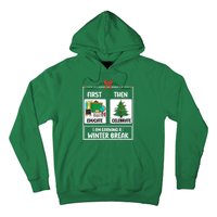 Christmas Teacher Winter Break Xmas First Educate Then Celebrategift Hoodie