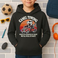Camel Towing When ItS Wedged In Tight WeLl Pull It Out Kids Hoodie