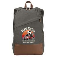 Camel Towing When ItS Wedged In Tight WeLl Pull It Out Cotton Canvas Backpack