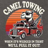 Camel Towing When ItS Wedged In Tight WeLl Pull It Out Cotton Canvas Backpack