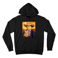 Cowboy Trump With A Cat Funny Trump Hoodie