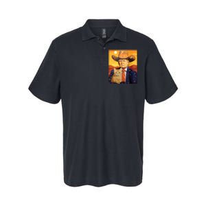 Cowboy Trump With A Cat Funny Trump Softstyle Adult Sport Polo