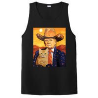 Cowboy Trump With A Cat Funny Trump PosiCharge Competitor Tank