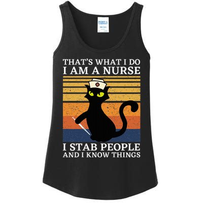 Cat Thats What I Do I Am A Nurse Ladies Essential Tank