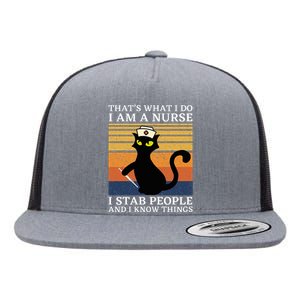 Cat Thats What I Do I Am A Nurse Flat Bill Trucker Hat