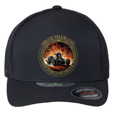 Canam Three Wheels Funny Riding Flexfit Unipanel Trucker Cap