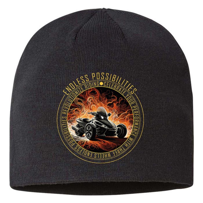 Canam Three Wheels Funny Riding Sustainable Beanie