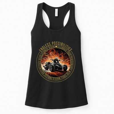 Canam Three Wheels Funny Riding Womens Tank Top
