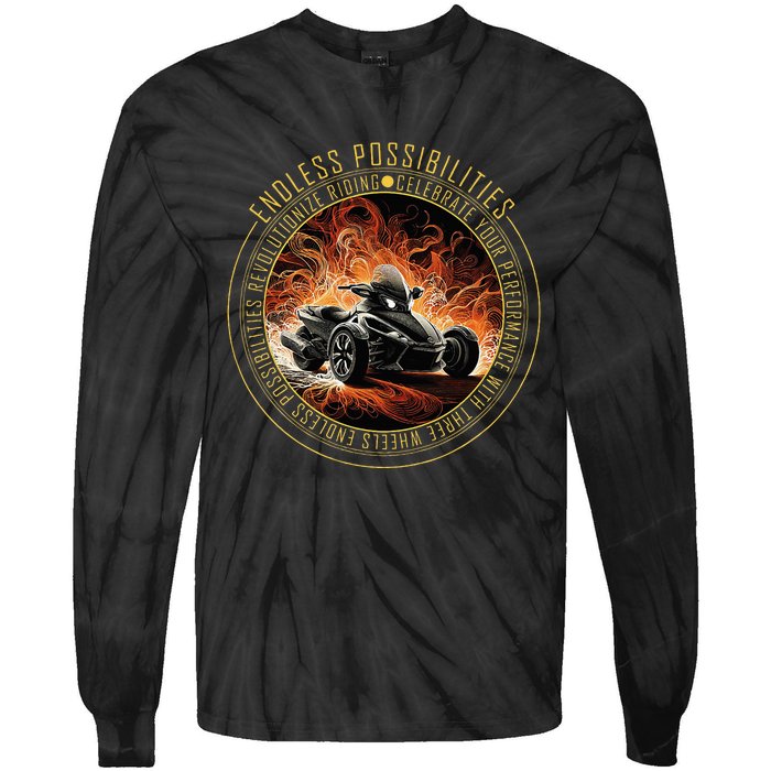 Canam Three Wheels Funny Riding Tie-Dye Long Sleeve Shirt