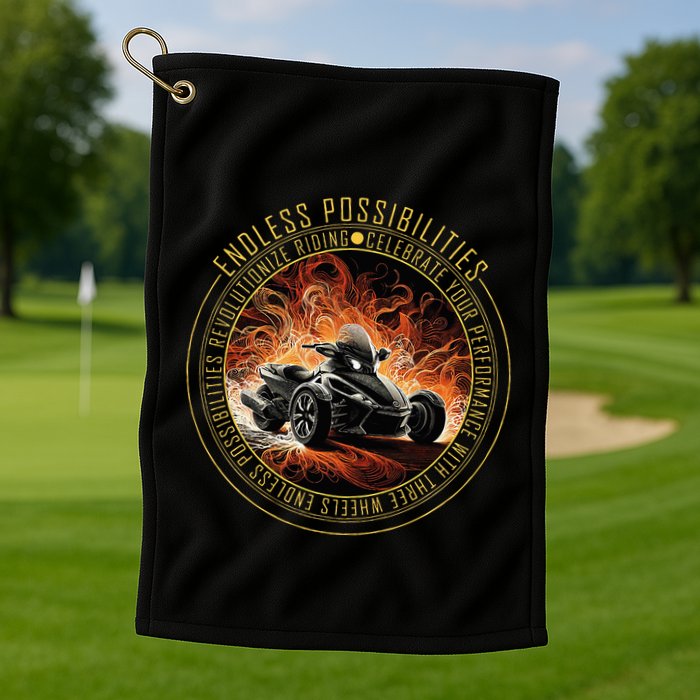 Canam Three Wheels Funny Riding Golf Towel