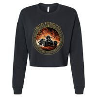 Canam Three Wheels Funny Riding Cropped Pullover Crew
