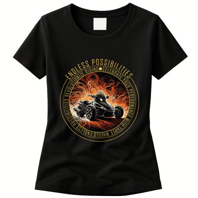 Canam Three Wheels Funny Riding Womens T-Shirt