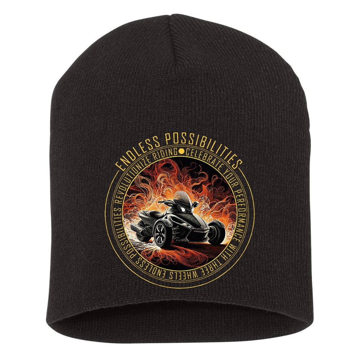 Canam Three Wheels Funny Riding Short Acrylic Beanie