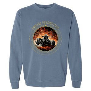 Canam Three Wheels Funny Riding Garment-Dyed Sweatshirt