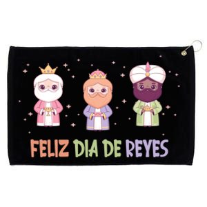 Cute Three Wise Kings Happy Epiphany Day Feliz Dia De Reyes Gift Grommeted Golf Towel