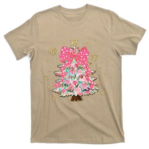 Christmas Tree With Snowflakes And Bow T-Shirt