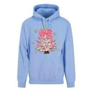 Christmas Tree With Snowflakes And Bow Unisex Surf Hoodie