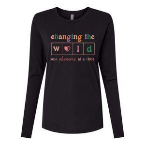 Changing The World One Phoneme At A Time Phonics Teacher Meaningful Gift Womens Cotton Relaxed Long Sleeve T-Shirt