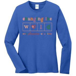 Changing The World One Phoneme At A Time Phonics Teacher Meaningful Gift Ladies Long Sleeve Shirt