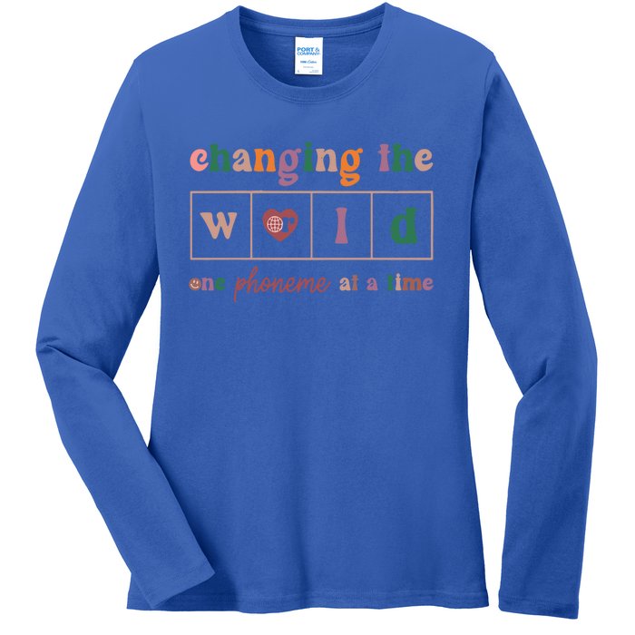 Changing The World One Phoneme At A Time Phonics Teacher Meaningful Gift Ladies Long Sleeve Shirt